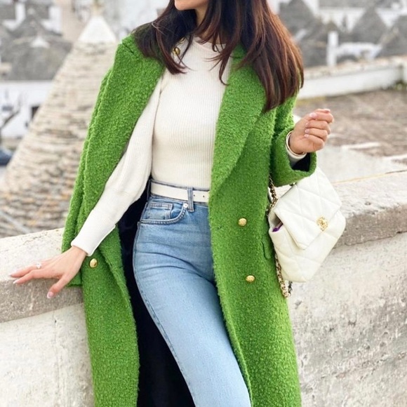 Zara Jackets & Blazers - Zara limited edition wool blend coat green